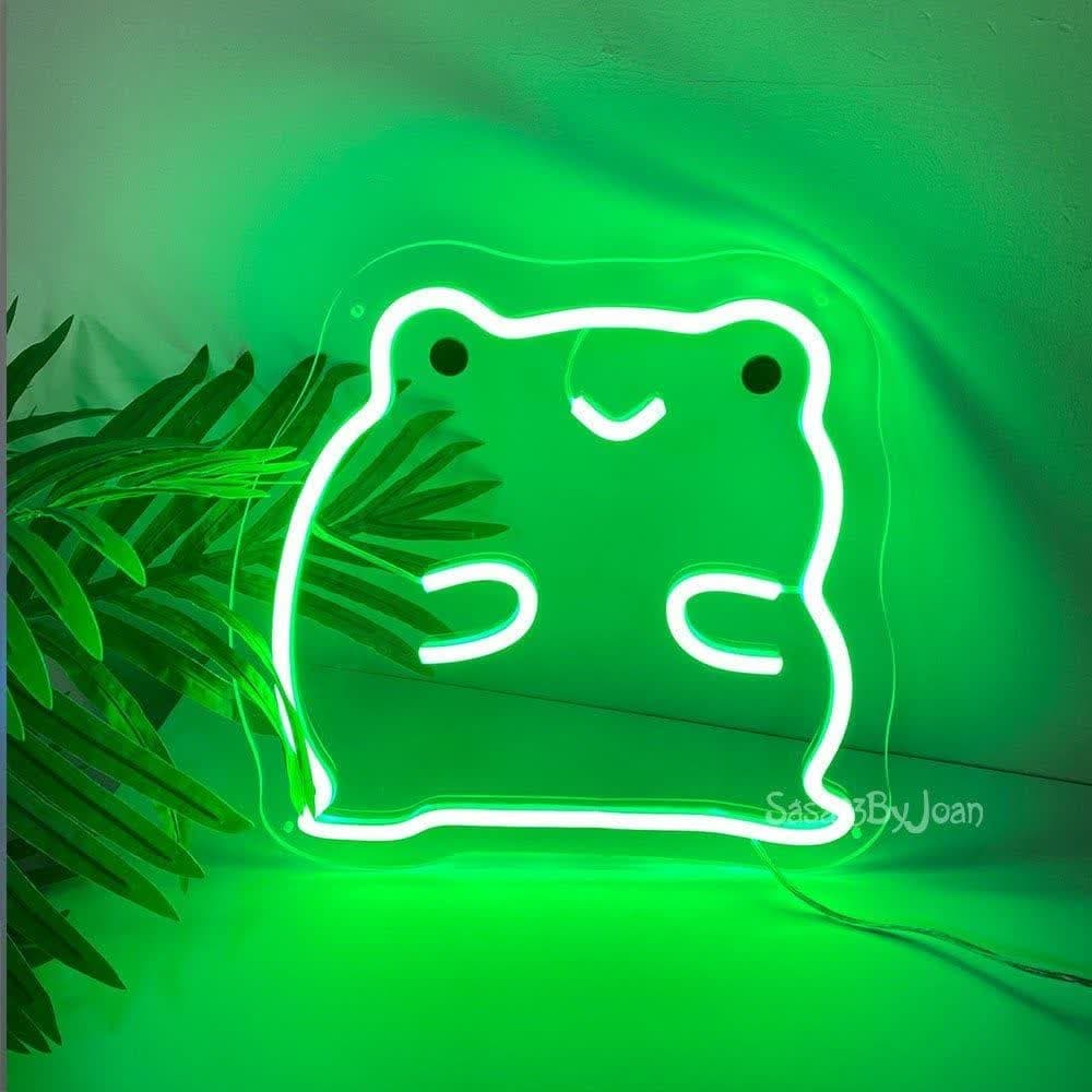 تابلو نئون مینیمال طرح قورباغه