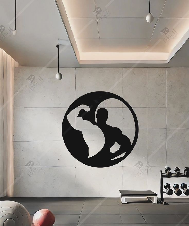 تابلو چوبی باشگاه بدنسازی